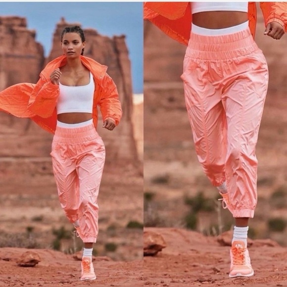 Free People Movement The Way Home Joggers 💖 Papaya Punch 🌄 Size XS 💖 NWOT - Picture 3 of 8